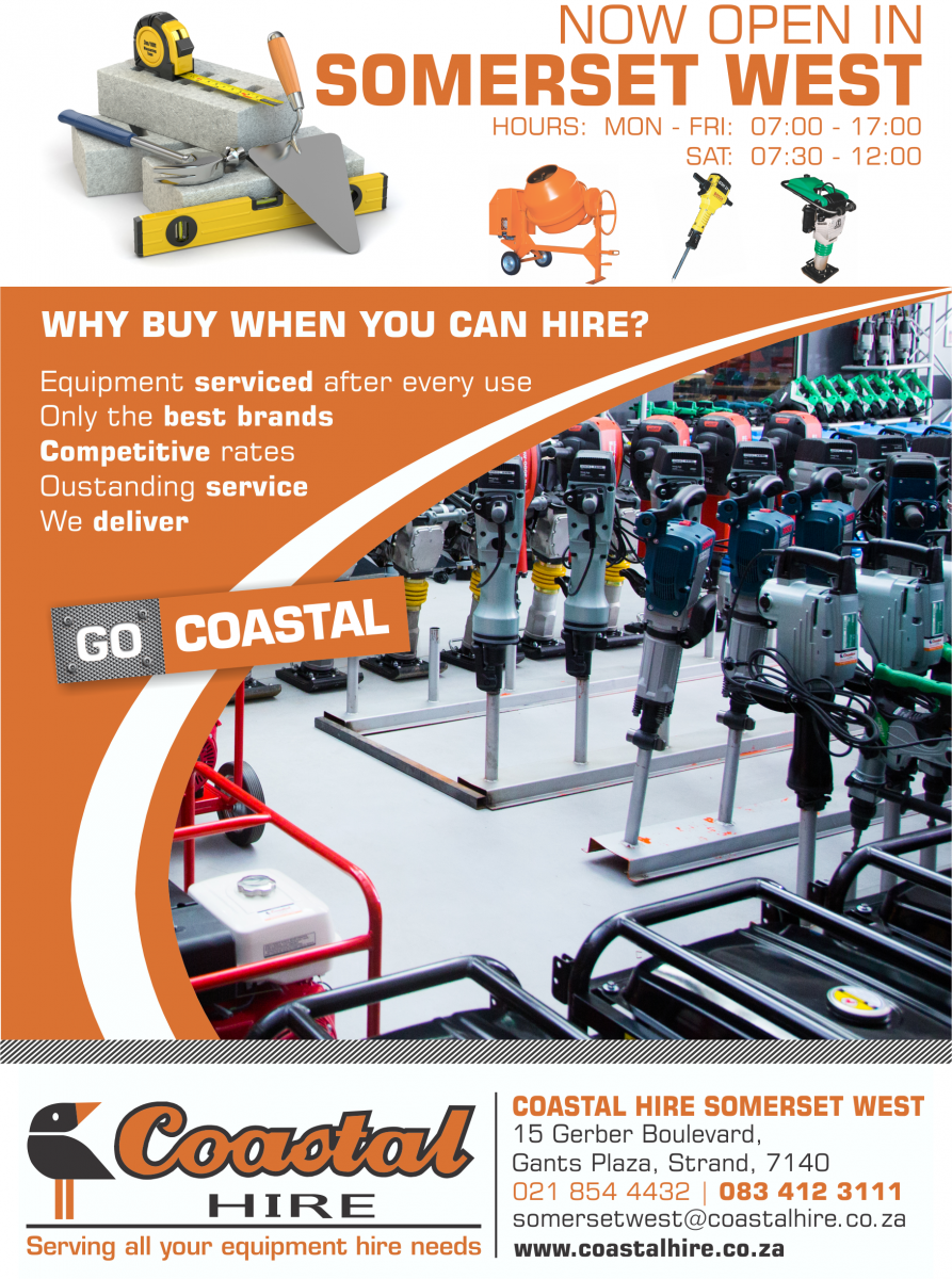 Coastal Hire Now Open In Somerset West