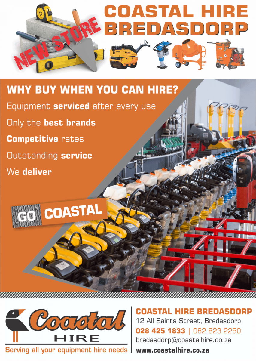 Coastal Hire Bredasdorp Now Open