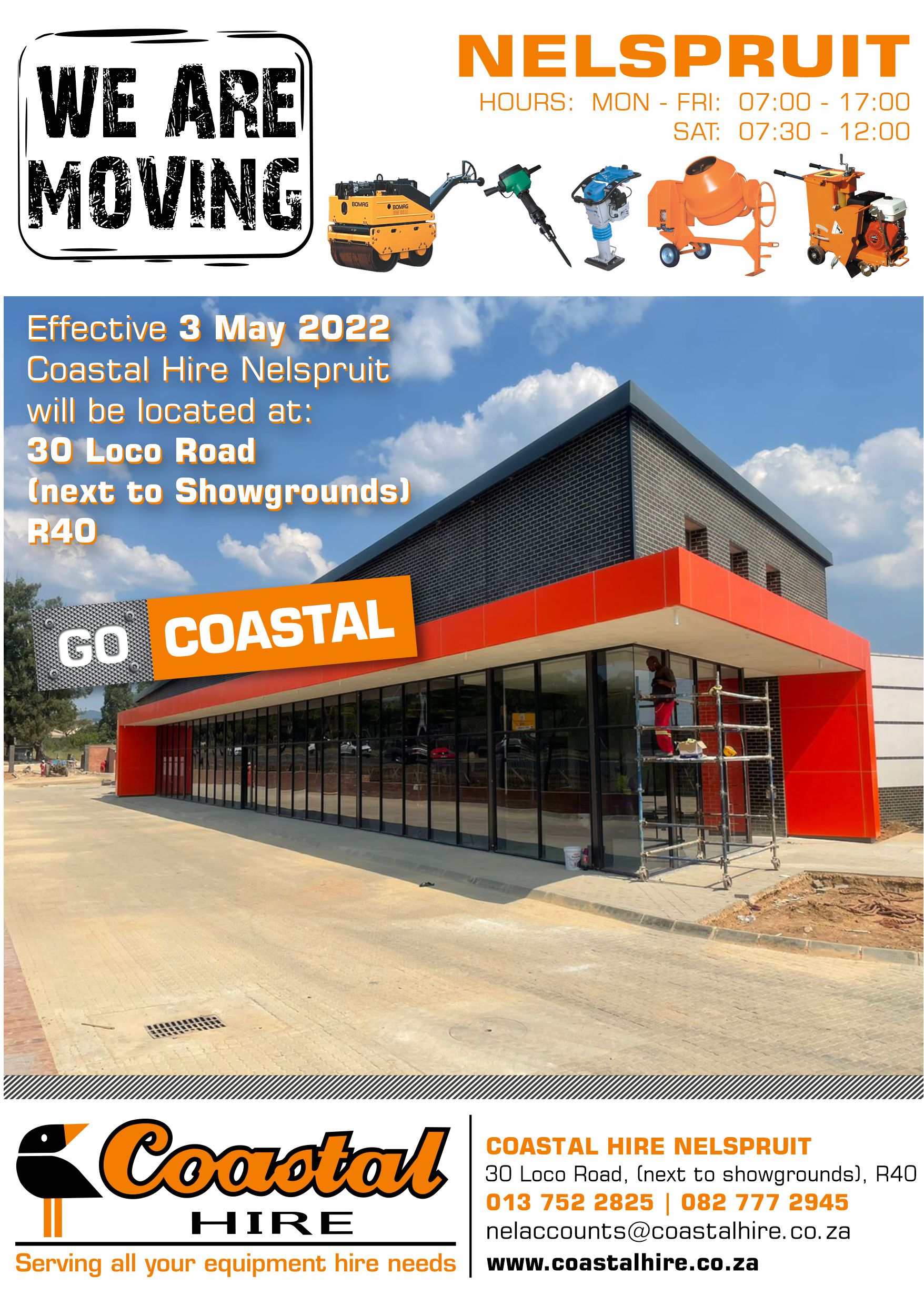 Coastal Hire Nelspruit - Moving Soon - 3rd May 2022